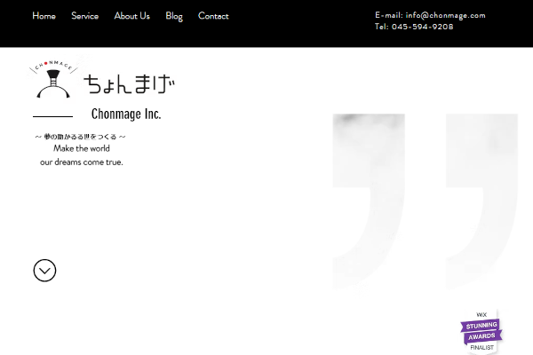 株式会社ちょんまげ_公式HPキャプチャ